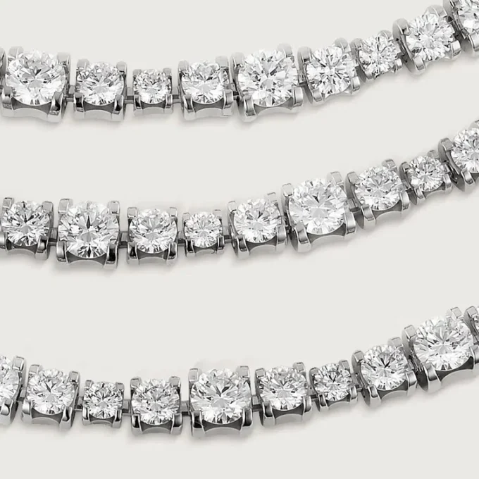 Colier Essential Lines – Aur alb, Diamante – Cartier