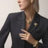 Colier Faune Et Flore De Cartier, diamante galbene, portocalii și maro, pavate