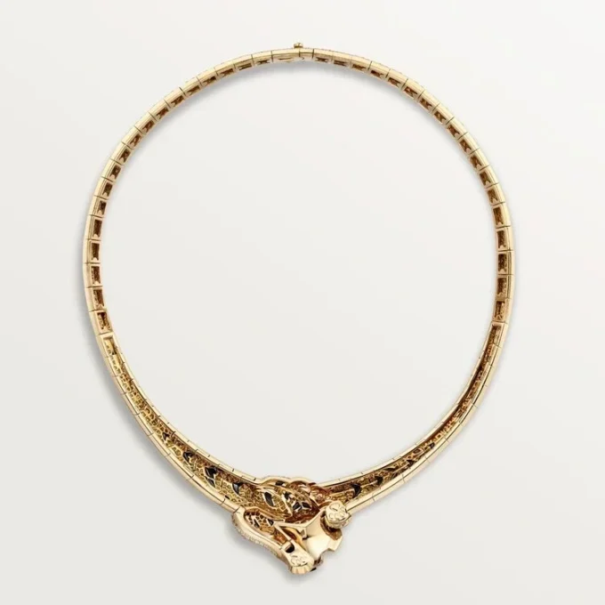 Colier Faune Et Flore De Cartier, diamante galbene, portocalii și maro, pavate