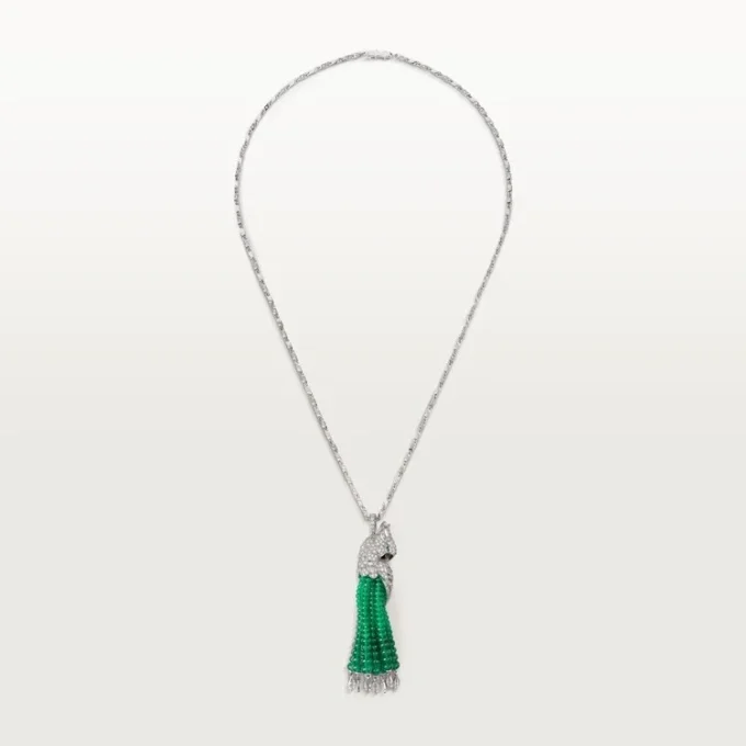 Colier Faune Et Flore De Cartier, mărgele de smarald, pavate