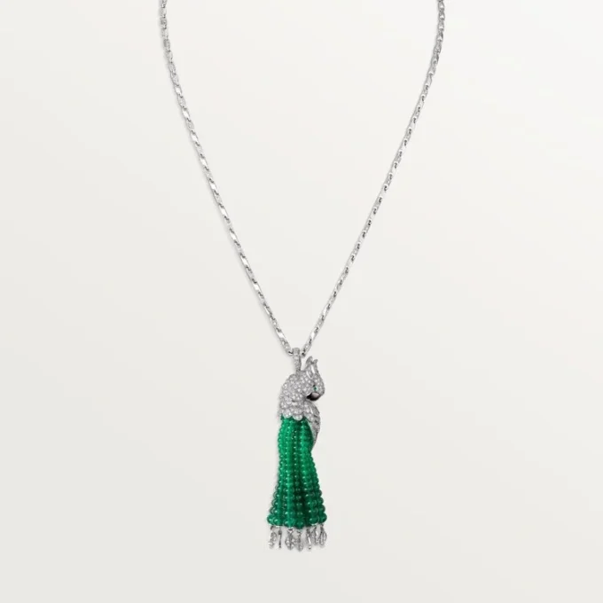Colier Faune Et Flore De Cartier, mărgele de smarald, pavate