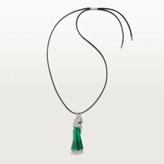 Colier Faune Et Flore De Cartier, mărgele de smarald, pavate