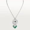Colier Faune Et Flore De Cartier, picături de smarald, pavate