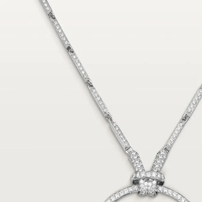 Colier Faune Et Flore De Cartier, picături de smarald, pavate