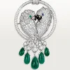 Colier Faune Et Flore De Cartier, picături de smarald, pavate