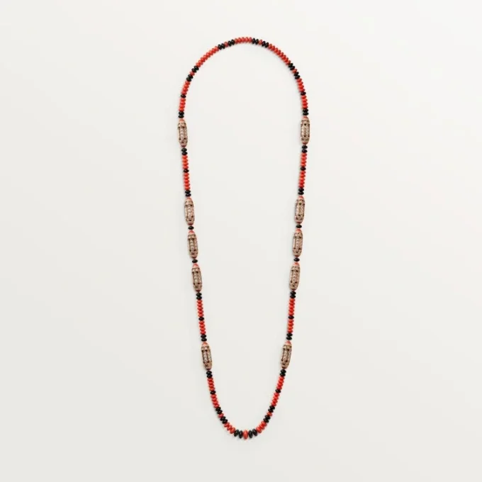 Colier Geometrie & Contraste, Coral, pavat