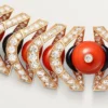 Colier Geometrie & Contraste, Coral, pavat
