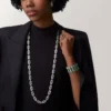 Colier Geometrie & Contrastes, crisopraz, multi-wear, pavat