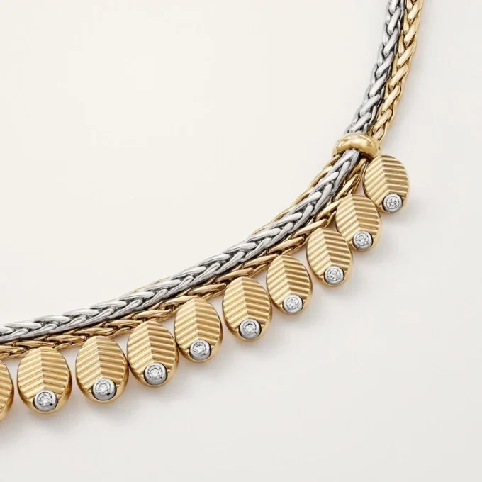 Colier Grain De Cafe, diamante