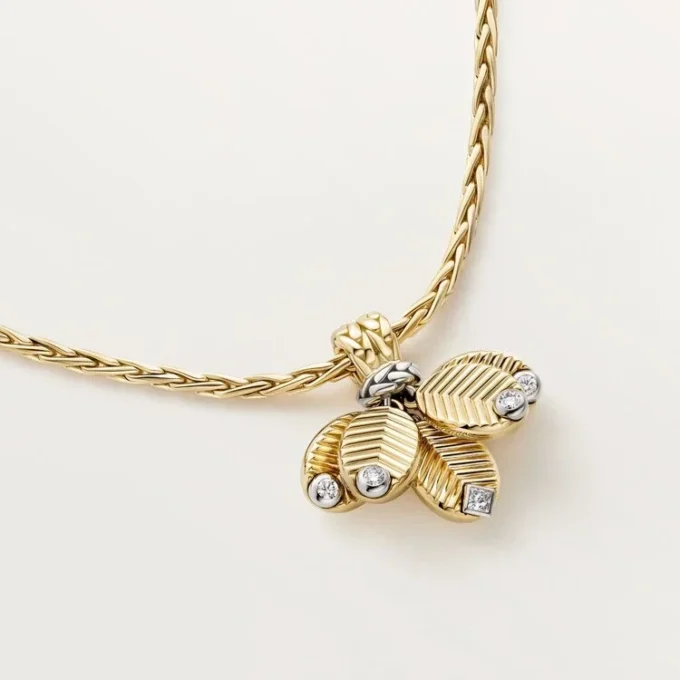 Colier Grain De Cafe, diamante