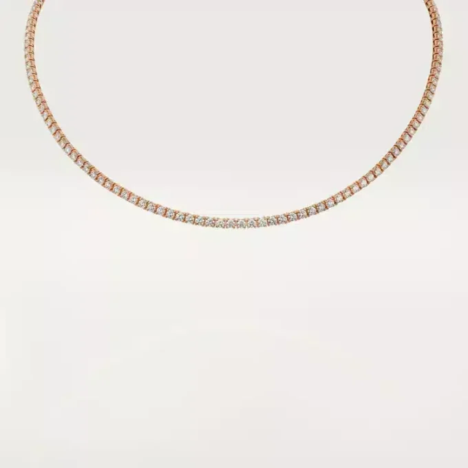 Colier Lignes Essentielles, diamante tăiate în stil briliant