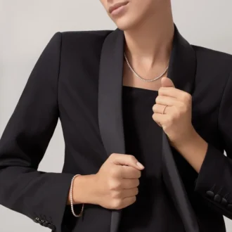 Colier Lignes Essentielles, diamante tăiate în stil briliant