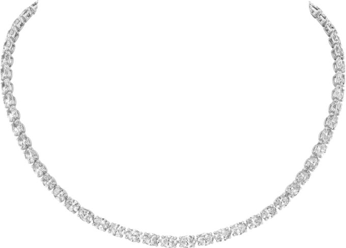 Colier Lignes Essentielles, diamante tăiate oval