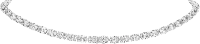 Colier Lignes Essentielles, diamante tăiate oval