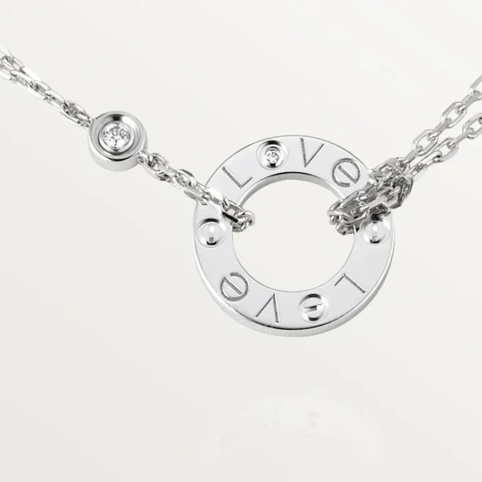 Colier Love, 2 diamante – Aur alb, Diamante – Cartier