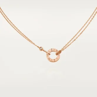 Colier Love, 2 diamante – Aur roz, Diamante – Cartier