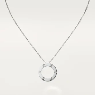 Colier Love, 3 diamante – Aur alb, Diamante – Cartier