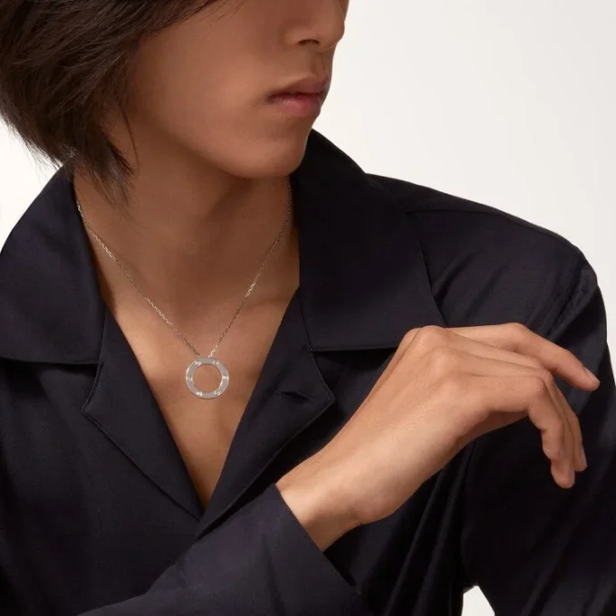 Colier Love, 3 diamante – Aur alb, Diamante – Cartier