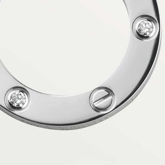 Colier Love, 3 diamante – Aur alb, Diamante – Cartier