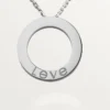 Colier Love, 3 diamante – Aur alb, Diamante – Cartier