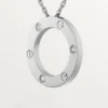Colier Love, 3 diamante – Aur alb, Diamante – Cartier