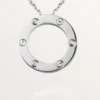Colier Love, 3 diamante – Aur alb, Diamante – Cartier