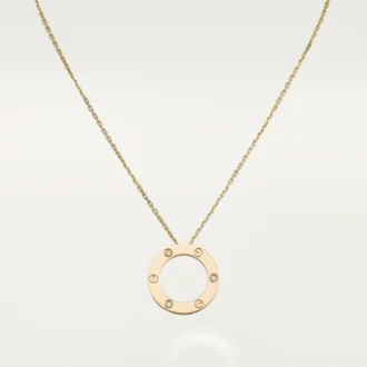 Colier Love, 3 diamante – Aur galben, Diamante – Cartier