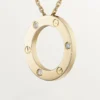 Colier Love, 3 diamante – Aur galben, Diamante – Cartier