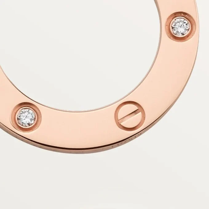 Colier Love, 3 diamante – Aur roz, Diamante – Cartier