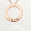 Colier Love, 3 diamante – Aur roz, Diamante – Cartier