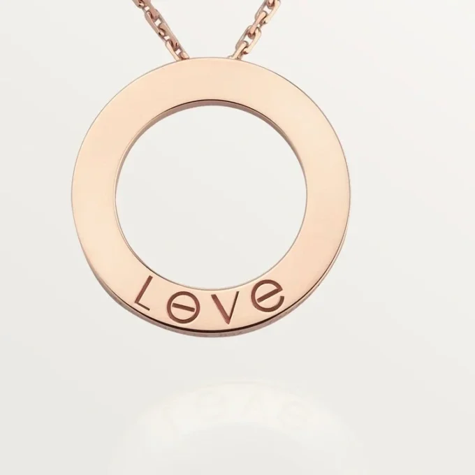 Colier Love, 3 diamante – Aur roz, Diamante – Cartier