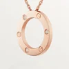 Colier Love, 3 diamante – Aur roz, Diamante – Cartier
