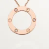 Colier Love, 3 diamante – Aur roz, Diamante – Cartier
