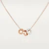 Colier Love, 6 diamante – Aur roz, Aur alb, Diamante – Cartier