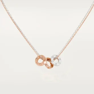 Colier Love, 6 diamante – Aur roz, Aur alb, Diamante – Cartier