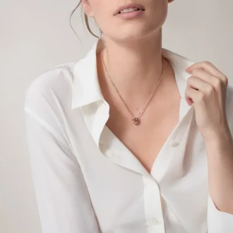 Colier Love, 6 diamante – Aur roz, Aur alb, Diamante – Cartier