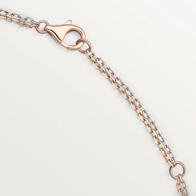 Colier Love, 6 diamante – Aur roz, Aur alb, Diamante – Cartier