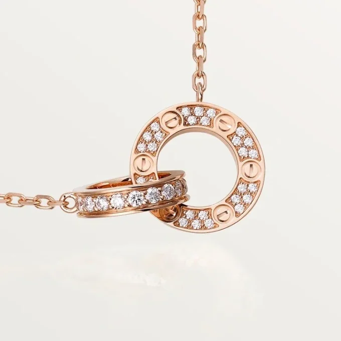 Colier Love – Aur roz, Diamante – Cartier