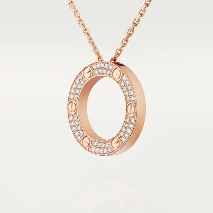 Colier Love – Aur roz, Diamante – Cartier