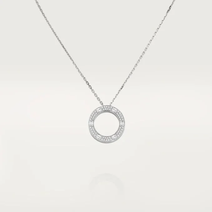 Colier Love, pavat cu diamante – Aur alb, Diamante – Cartier