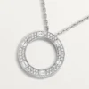Colier Love, pavat cu diamante – Aur alb, Diamante – Cartier