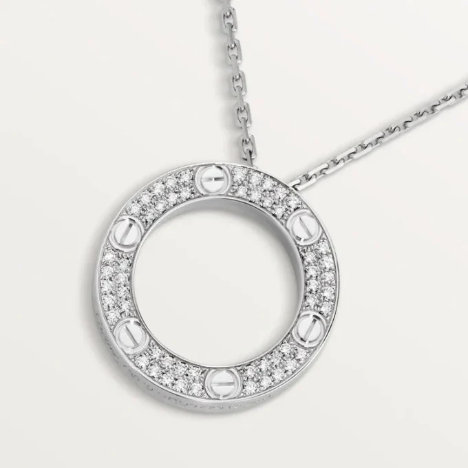 Colier Love, pavat cu diamante – Aur alb, Diamante – Cartier