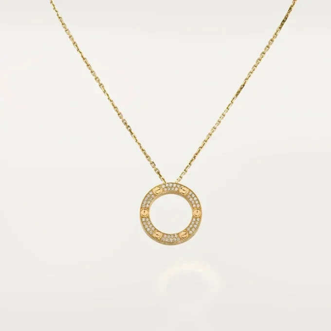 Colier Love, pavat cu diamante – Aur galben, Diamante – Cartier