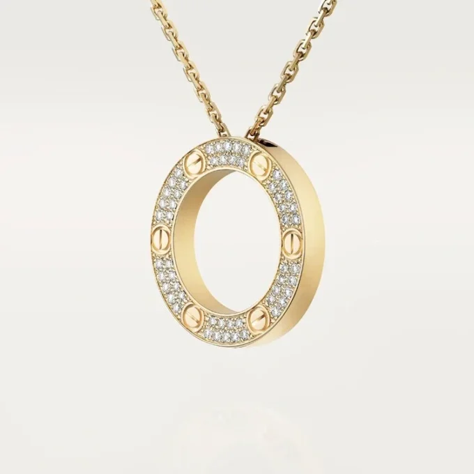 Colier Love, pavat cu diamante – Aur galben, Diamante – Cartier