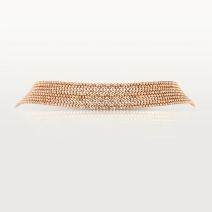 Colier lung Agrafe, semi-pavat