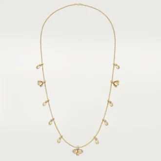 Colier lung Grain De Cafe, diamante