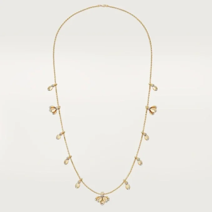 Colier lung Grain De Cafe, diamante
