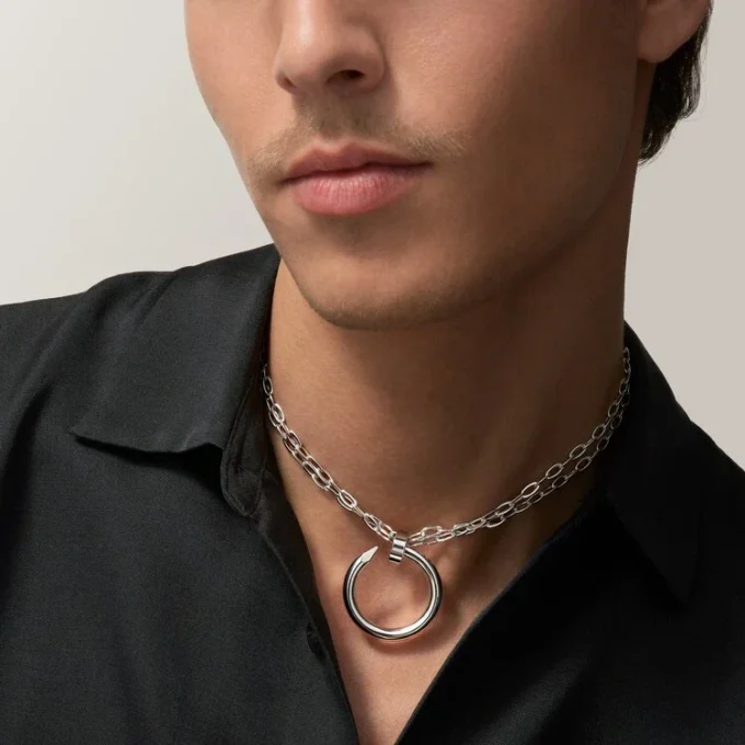 Colier lung Juste Un Clou, model multi-purta, extra-mare