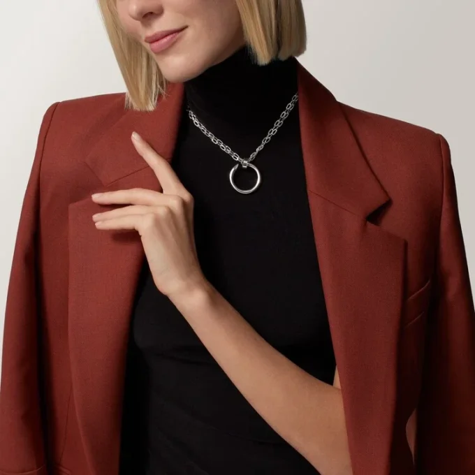 Colier lung Juste Un Clou, model multi-purta, extra-mare