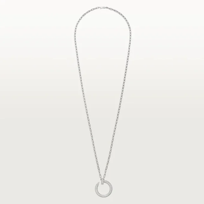 Colier lung Juste Un Clou, model multi-purta, extra-mare, pavat